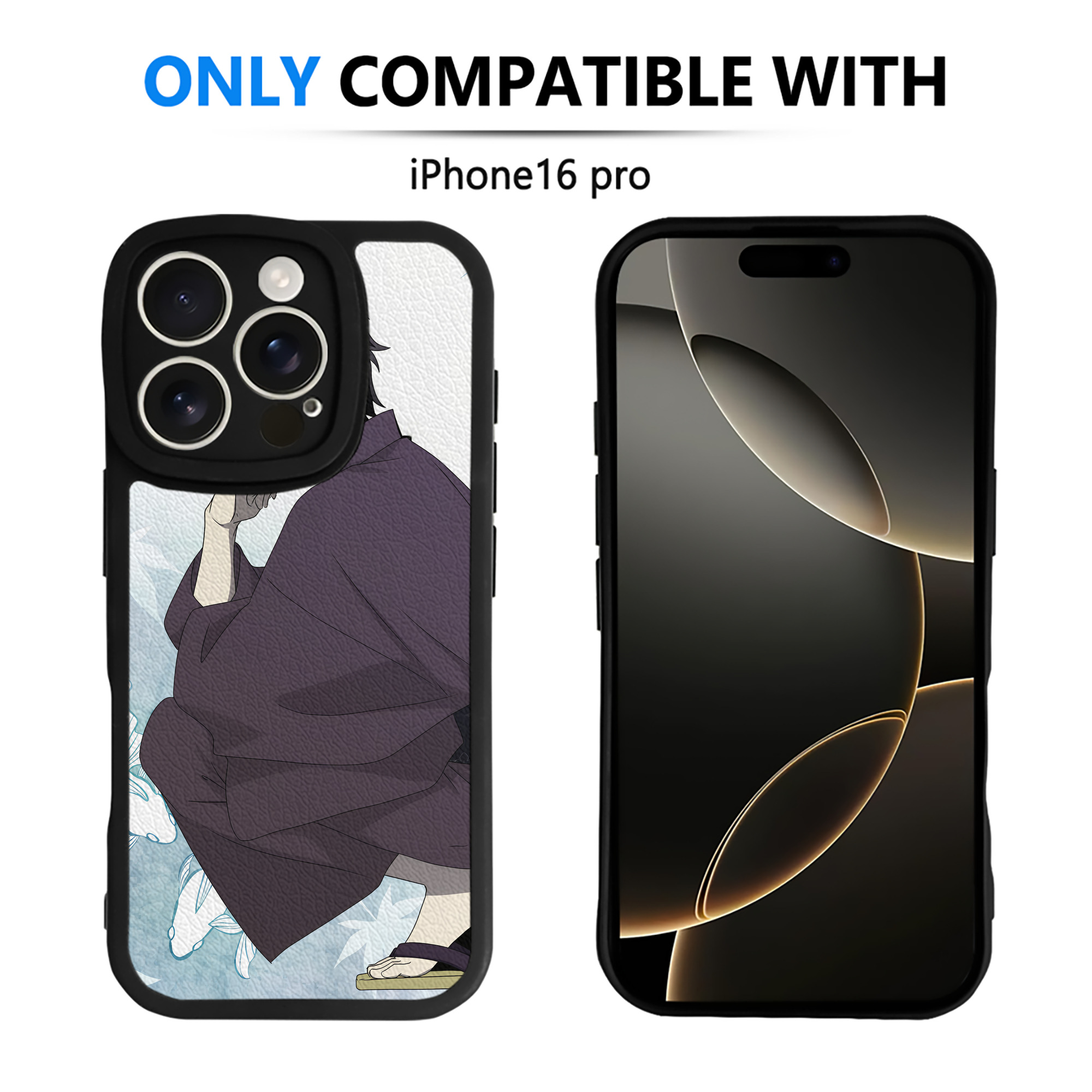 （画像用） 文豪ストレイドッグス Bungo Stray Dogs 【iPhone 16シリーズ対応】シリコンスマホケース（レザー調） 材質：シリコン